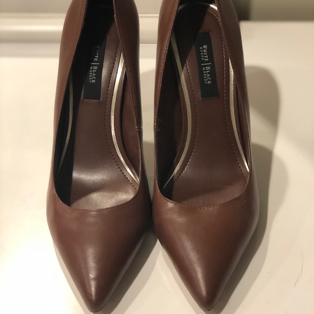 Leather Brown High Heels